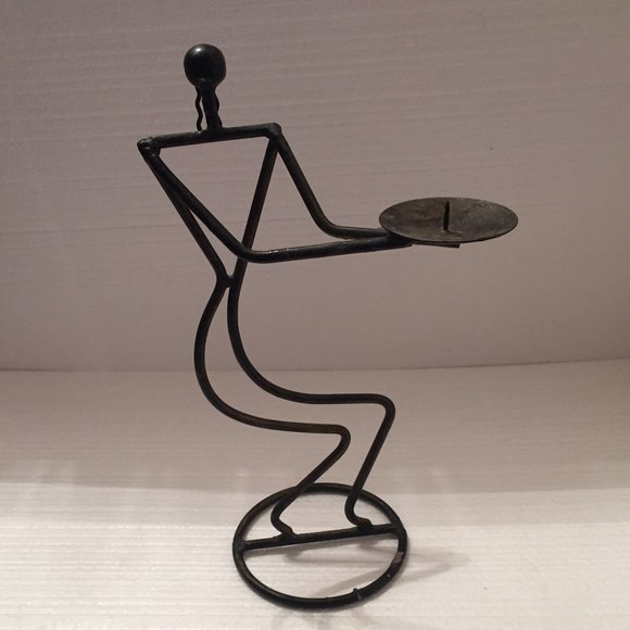 $5 ADD ON!  Metal Art Candleholder - Picture 1 of 2